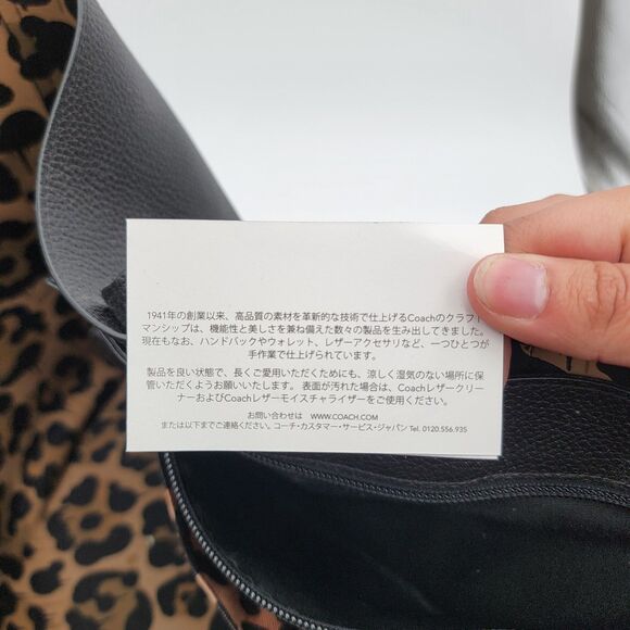 Limited Edition Coach Tote Large Black Pebble Leather Wild Beast 36315 - Picture 12 of 16